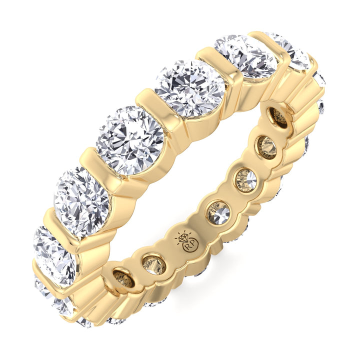 Round Cut Bar Set Eternity Band