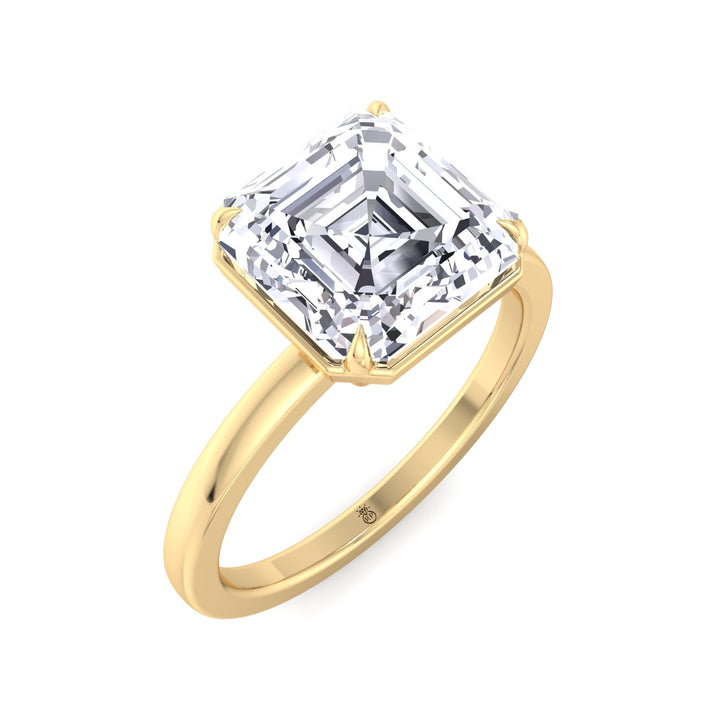 Asscher Cut Solitaire Engagement Ring