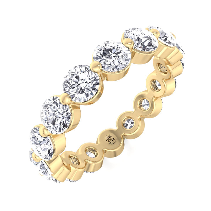 Round Cut Single Prong Eternity Band