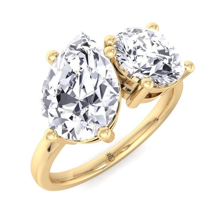 Round &amp; Pear Cut Engagement Ring