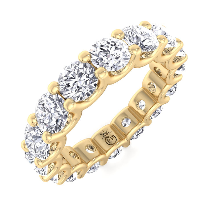 Round Cut U-Prong Eternity Band