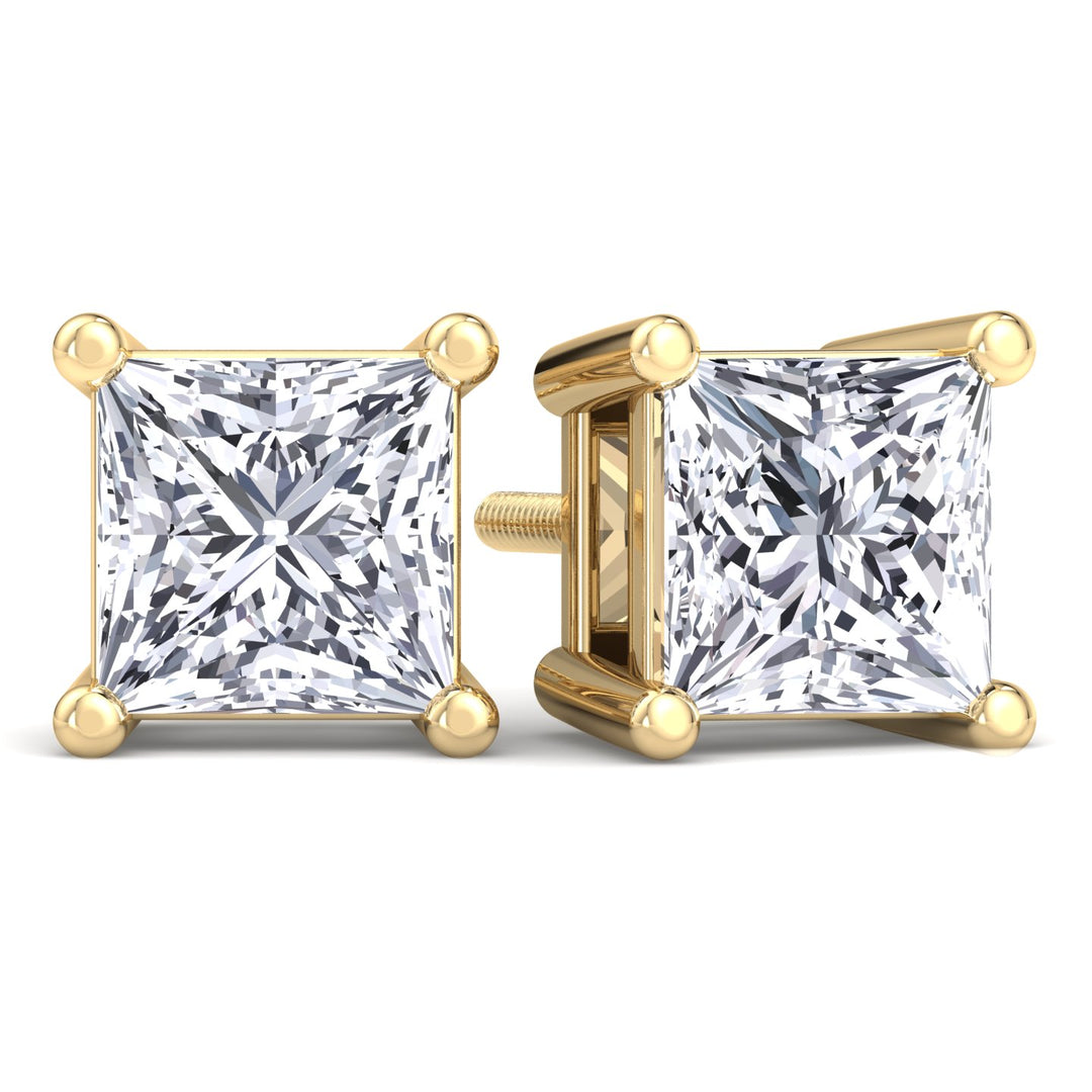 Princess Cut Studs