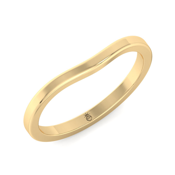 3mm Plain Wedding Band with Curve