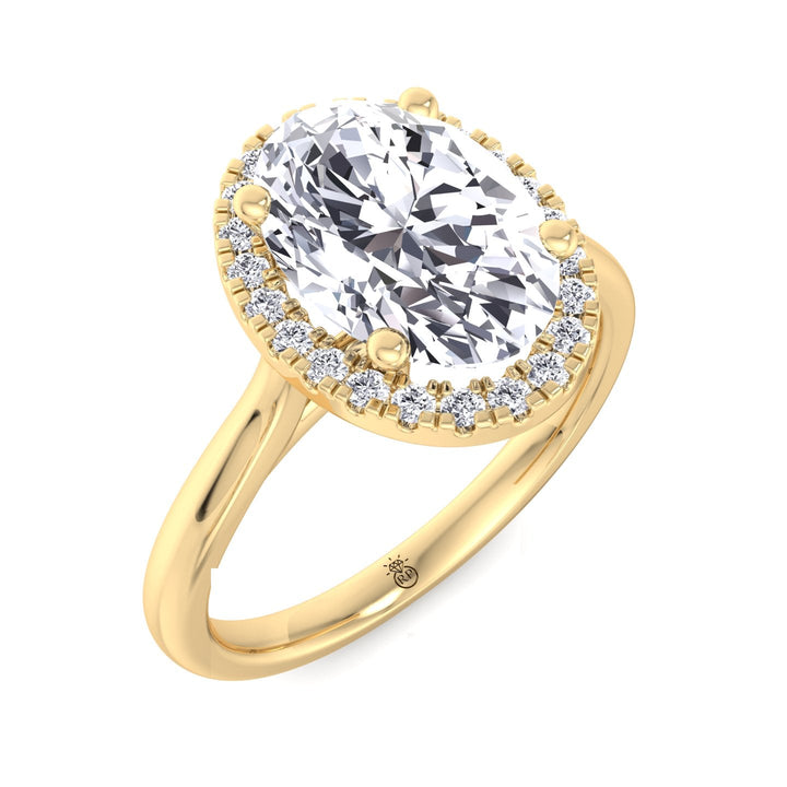 Oval Cut Halo Engagement Ring