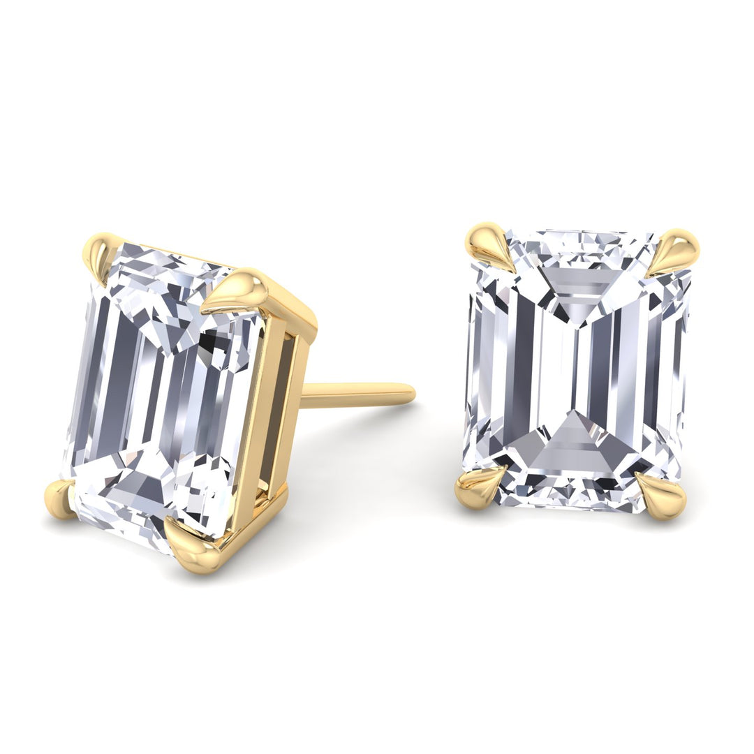 Emerald Cut Studs