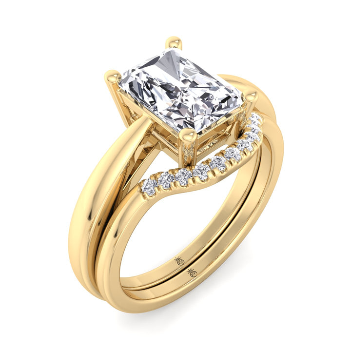 Matching Wedding Band with Curve (0.04 CT)