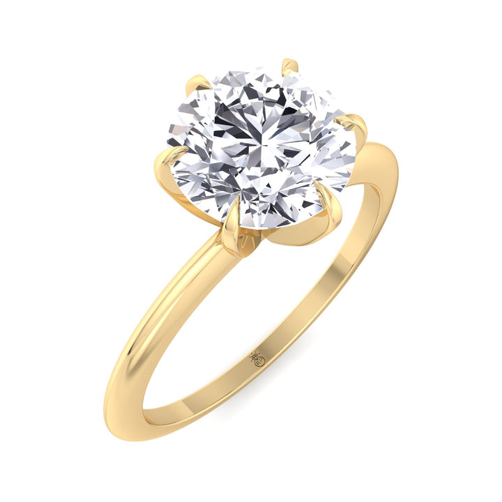 Round Cut Six Prong Solitaire Engagement Ring