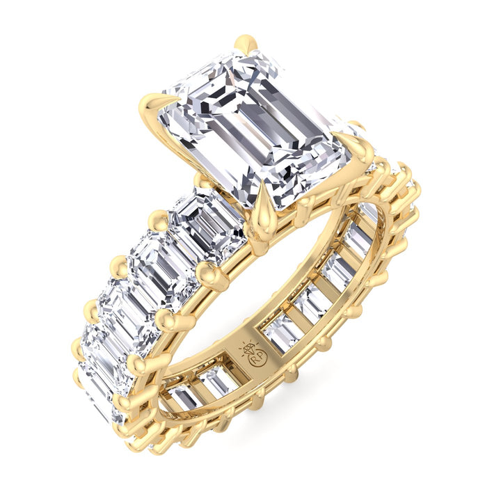 Emerald Cut Eternity Engagement Ring