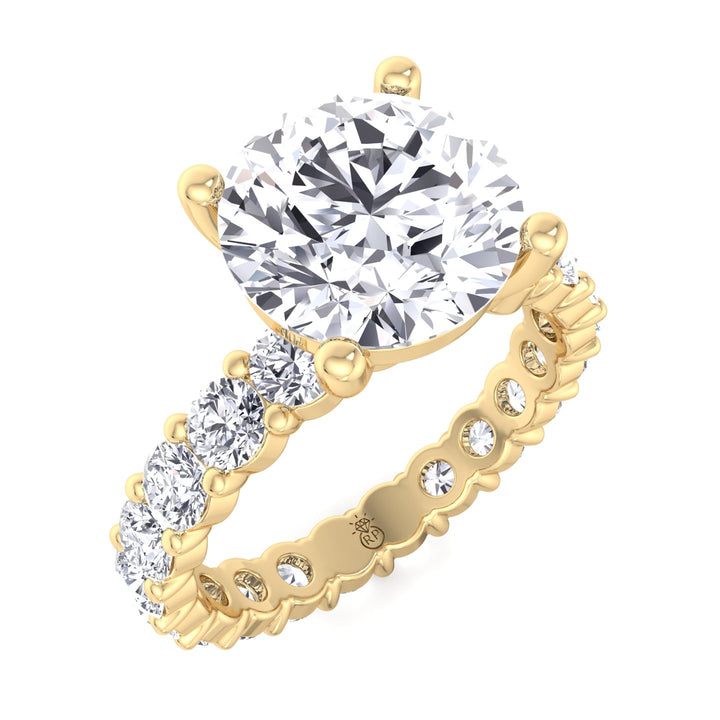 Round Cut Eternity Engagement Ring