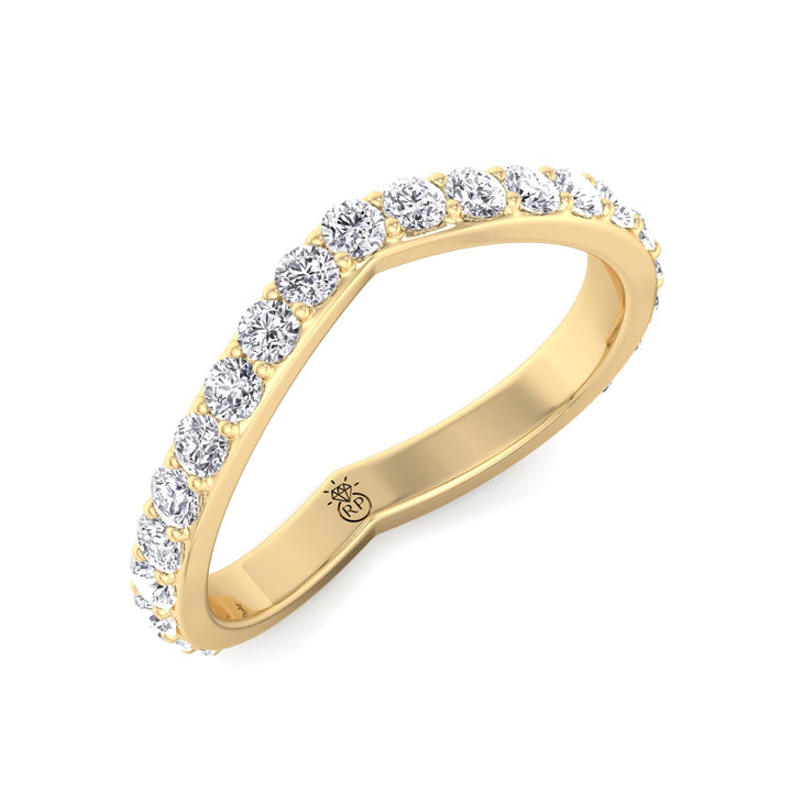 Curved Pave Wedding Band (0.85 CT)