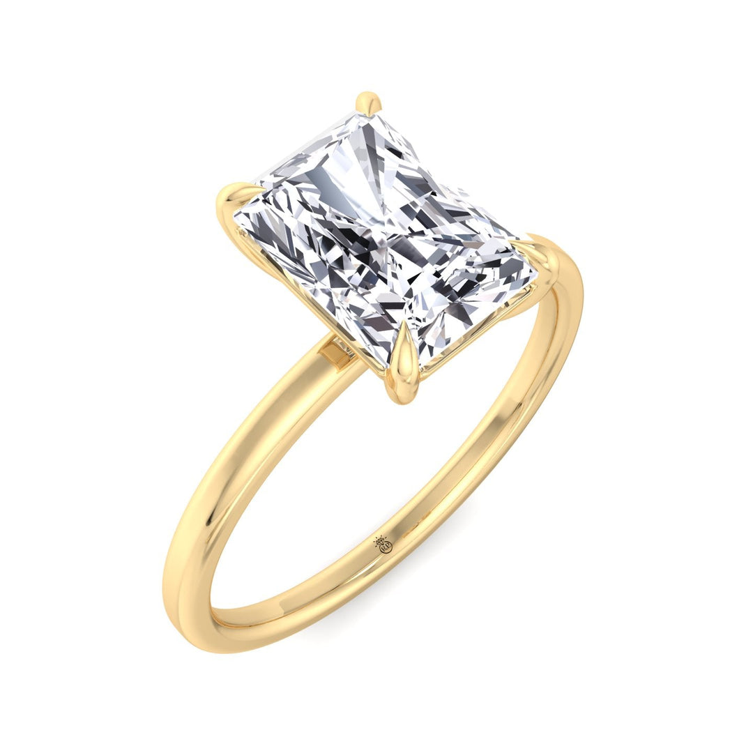 Radiant Cut Solitaire Claw Prong Engagement Ring
