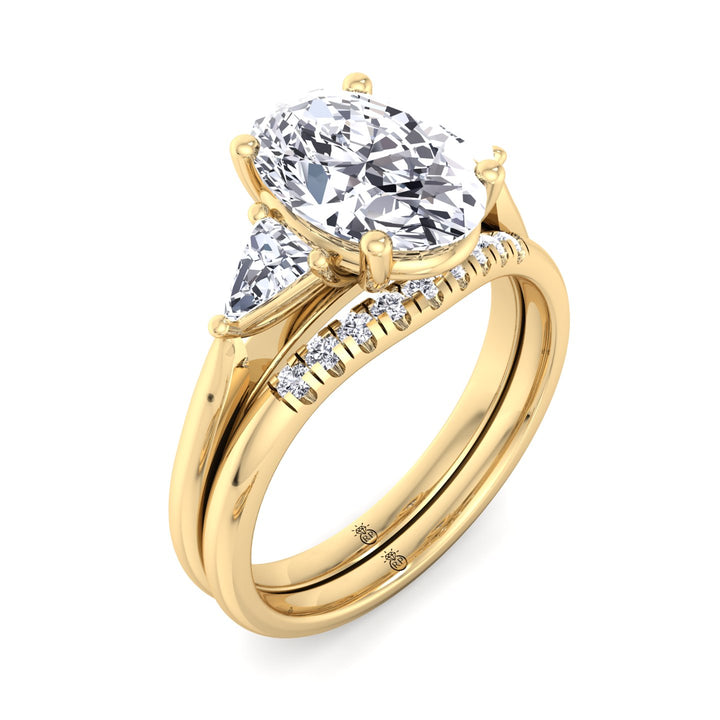 Matching Wedding Band with Curve (0.05 CT)
