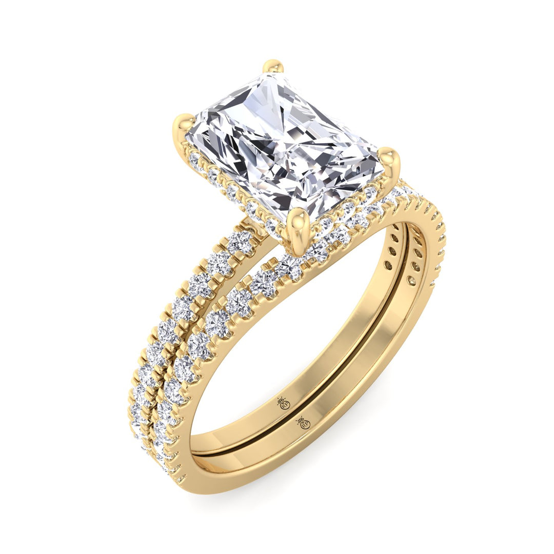 Pavé Wedding Band with Curve (0.24 CT)