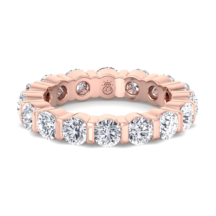 Round Cut Bar Set Eternity Band
