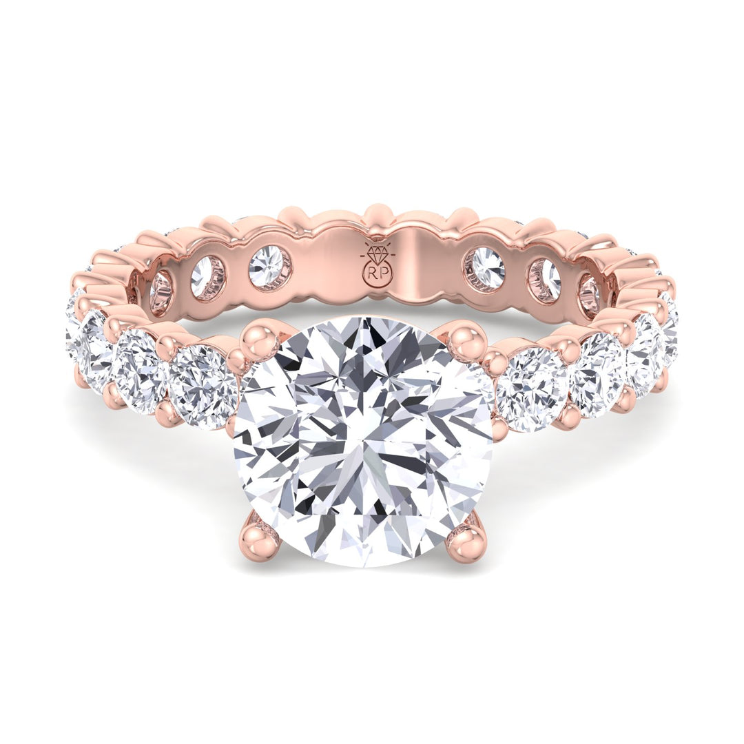 Round Cut Eternity Engagement Ring