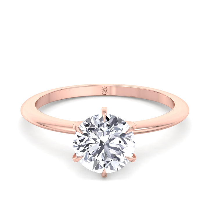 Round Cut Six Prong Solitaire Engagement Ring