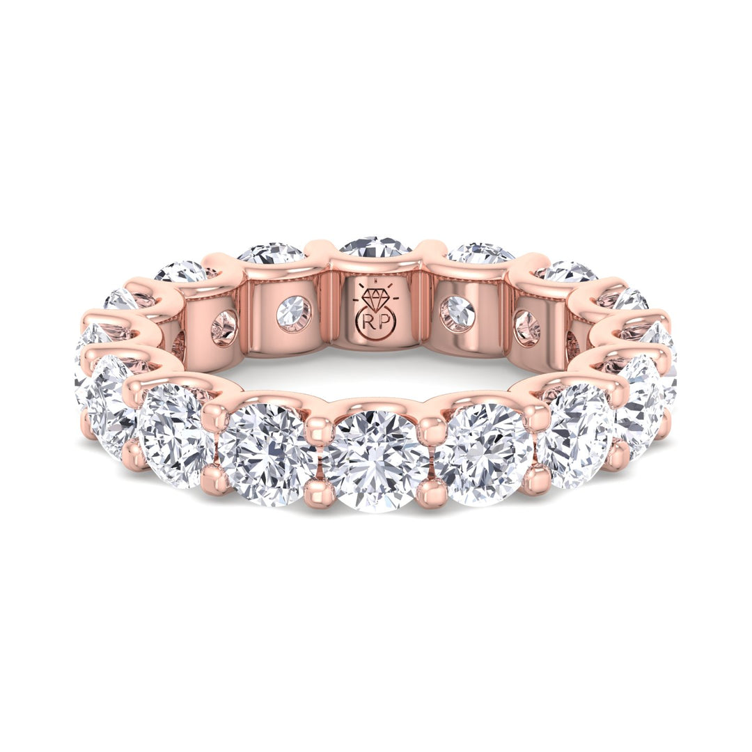 Round Cut U-Prong Eternity Band