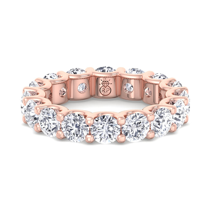 Round Cut U-Prong Eternity Band