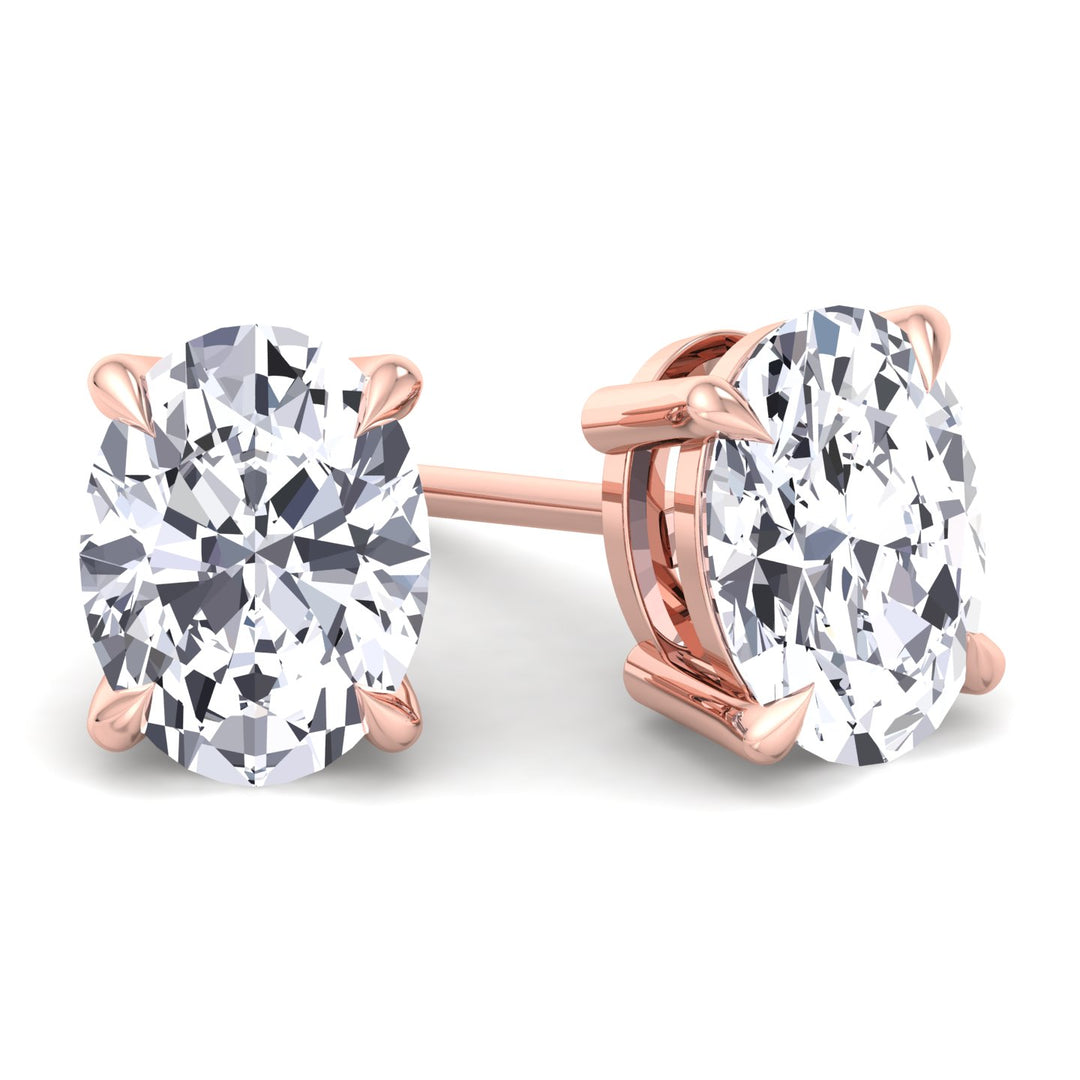 Oval Cut Studs