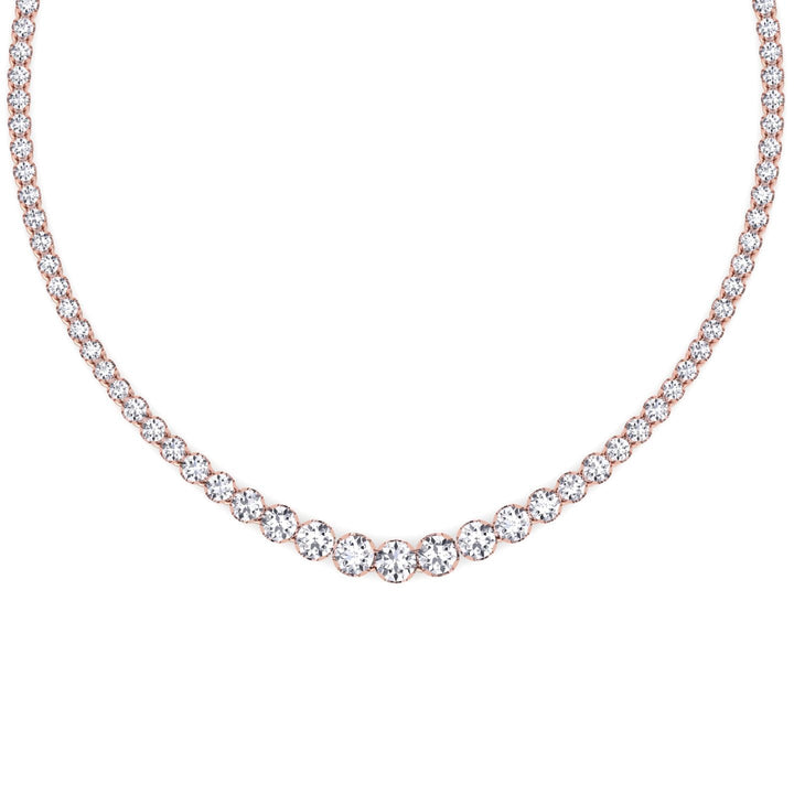 15 Carat Graduated Tennis Necklace