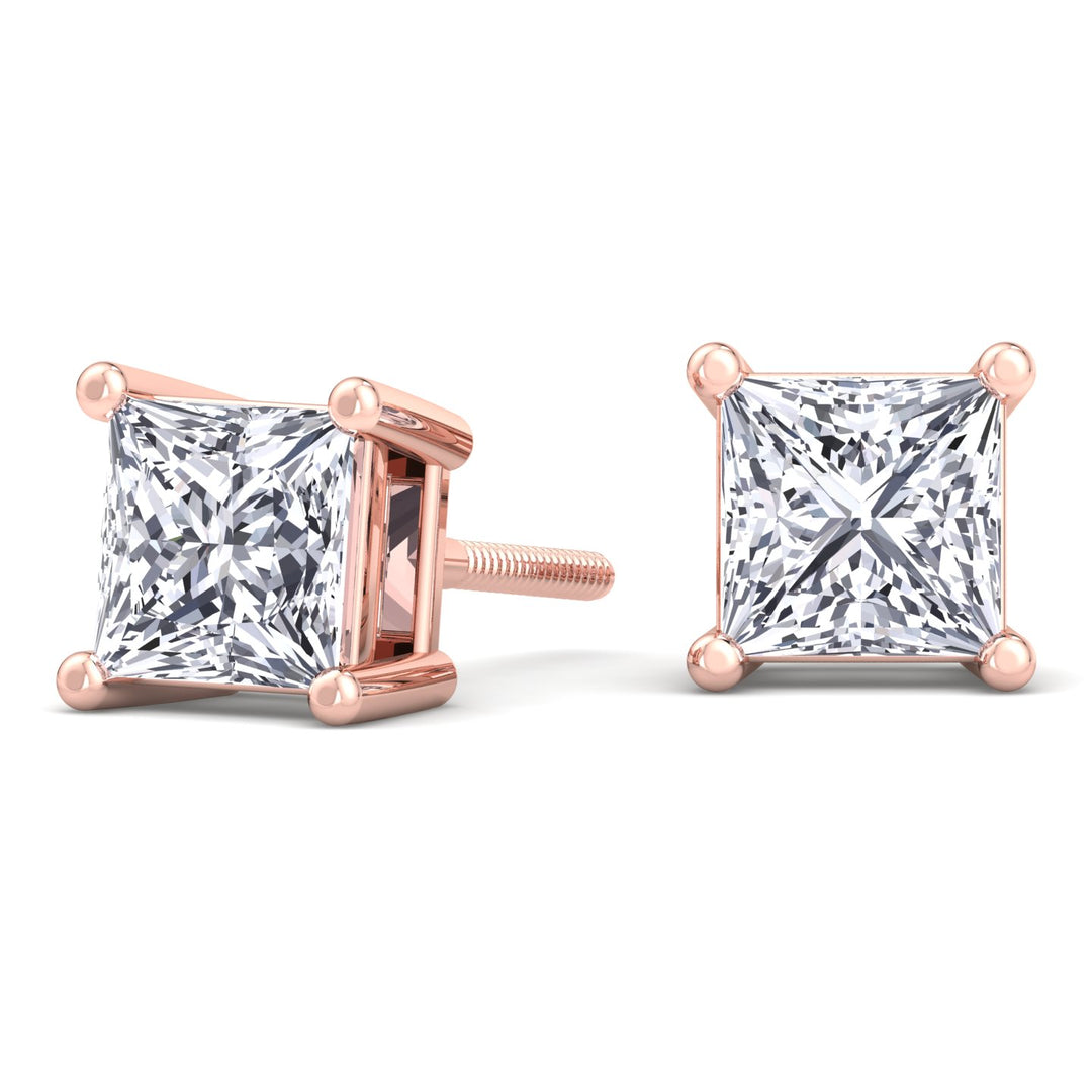 Princess Cut Studs
