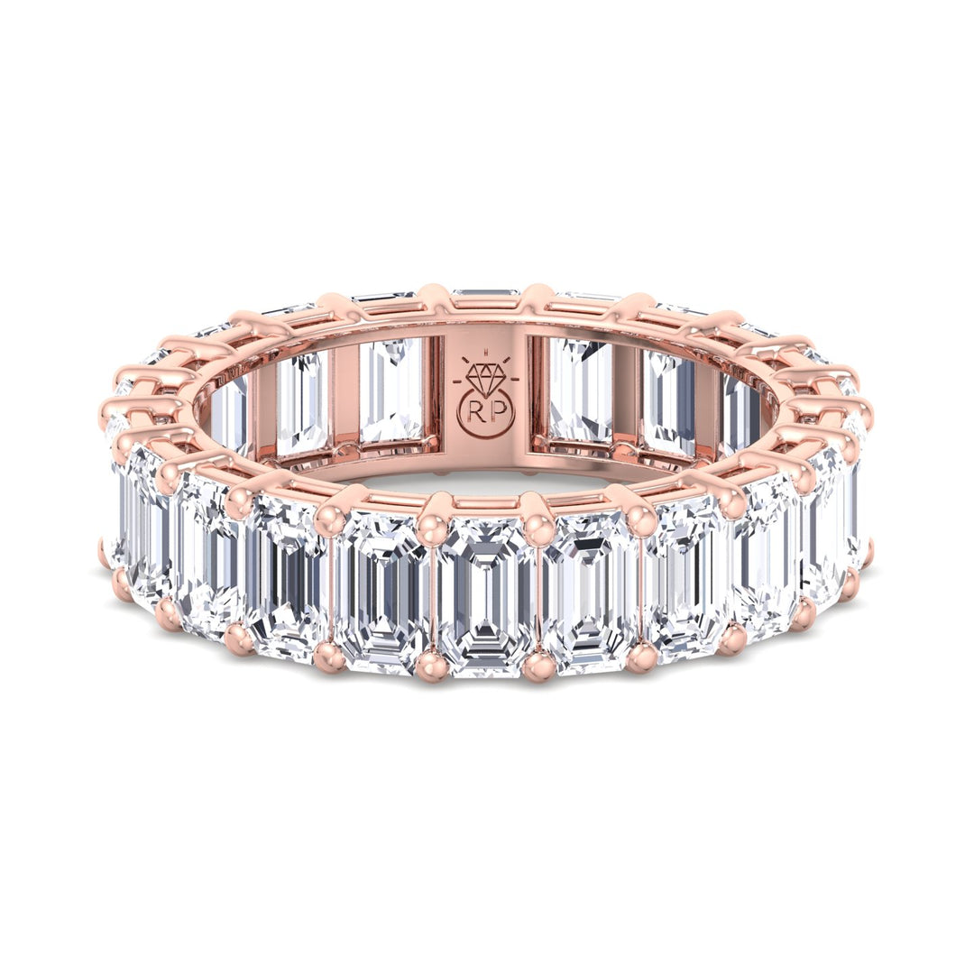 Emerald Cut  Eternity Band