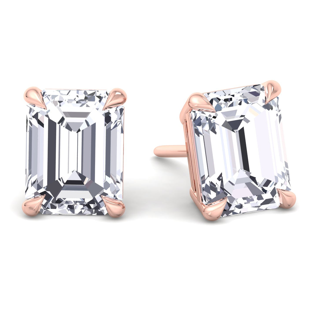 Emerald Cut Studs