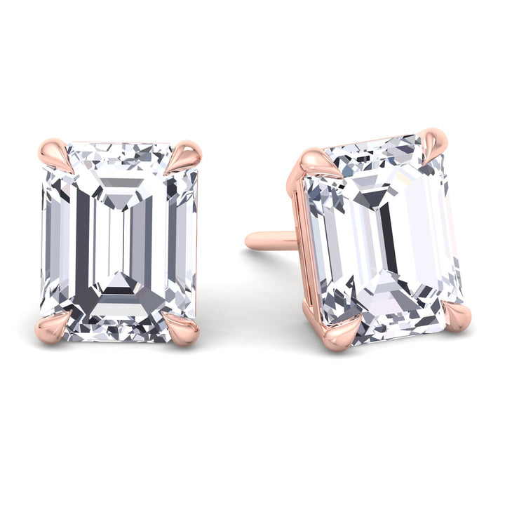 Emerald Cut Studs