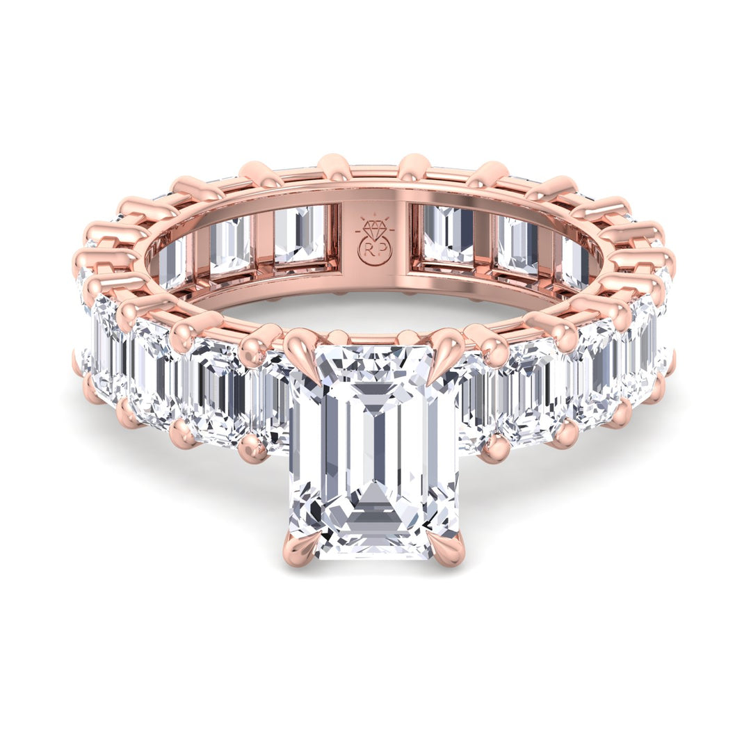 Emerald Cut Eternity Engagement Ring