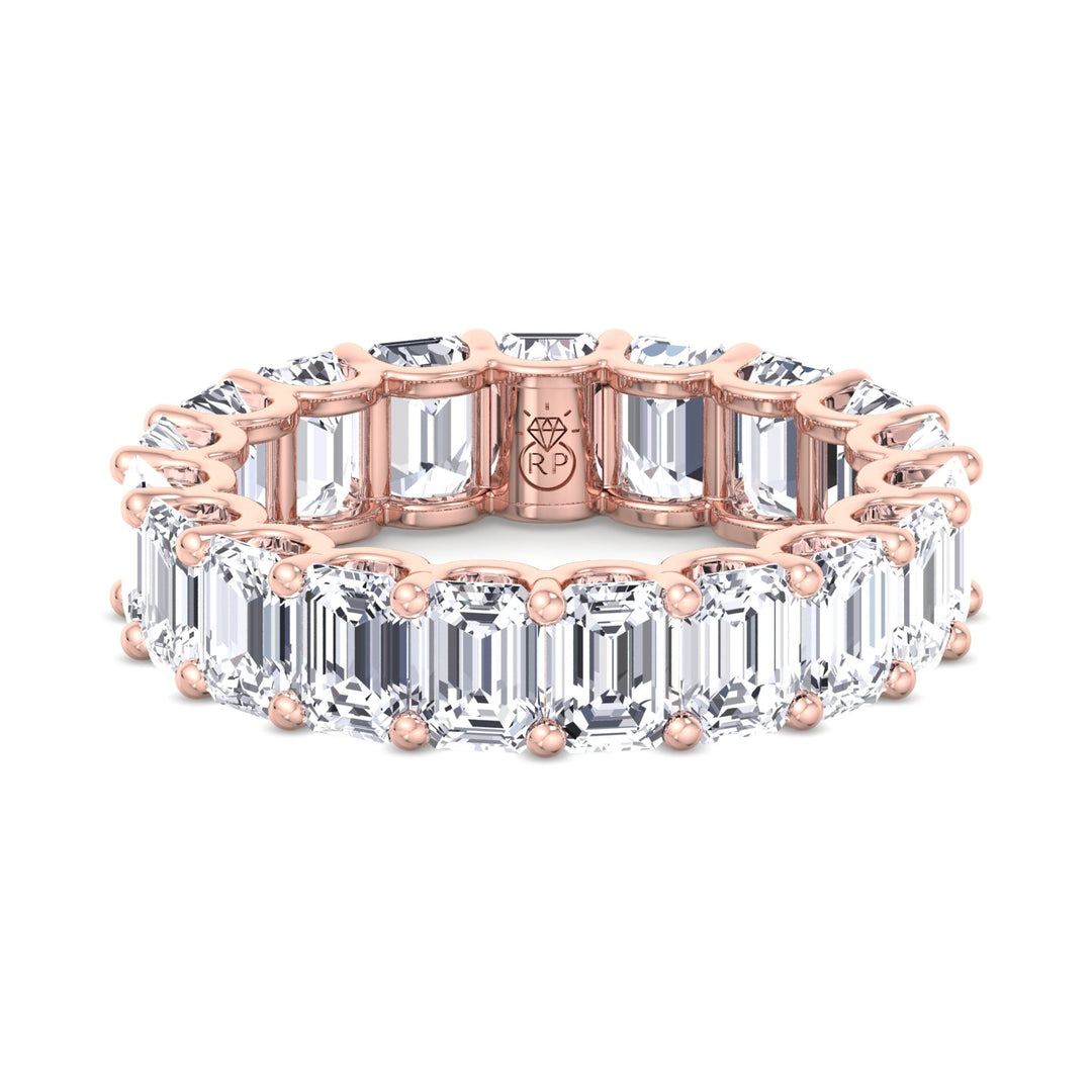 Emerald Cut Eternity Band - U Prong Setting