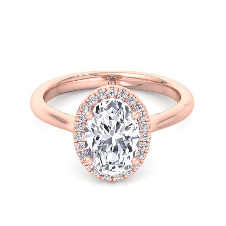 Oval Cut Halo Engagement Ring