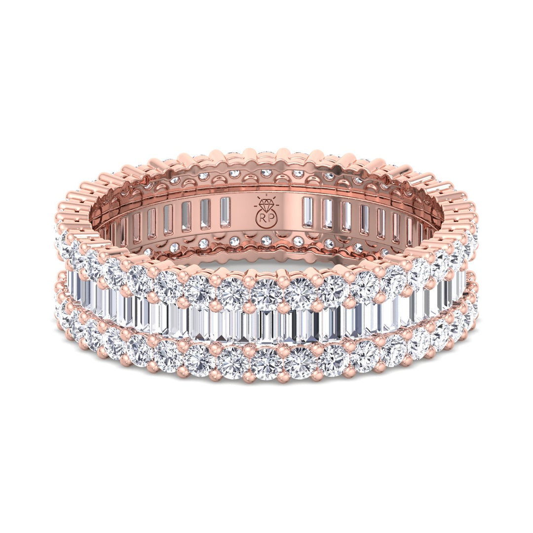 Luxurious Baguette And Round Eternity Band