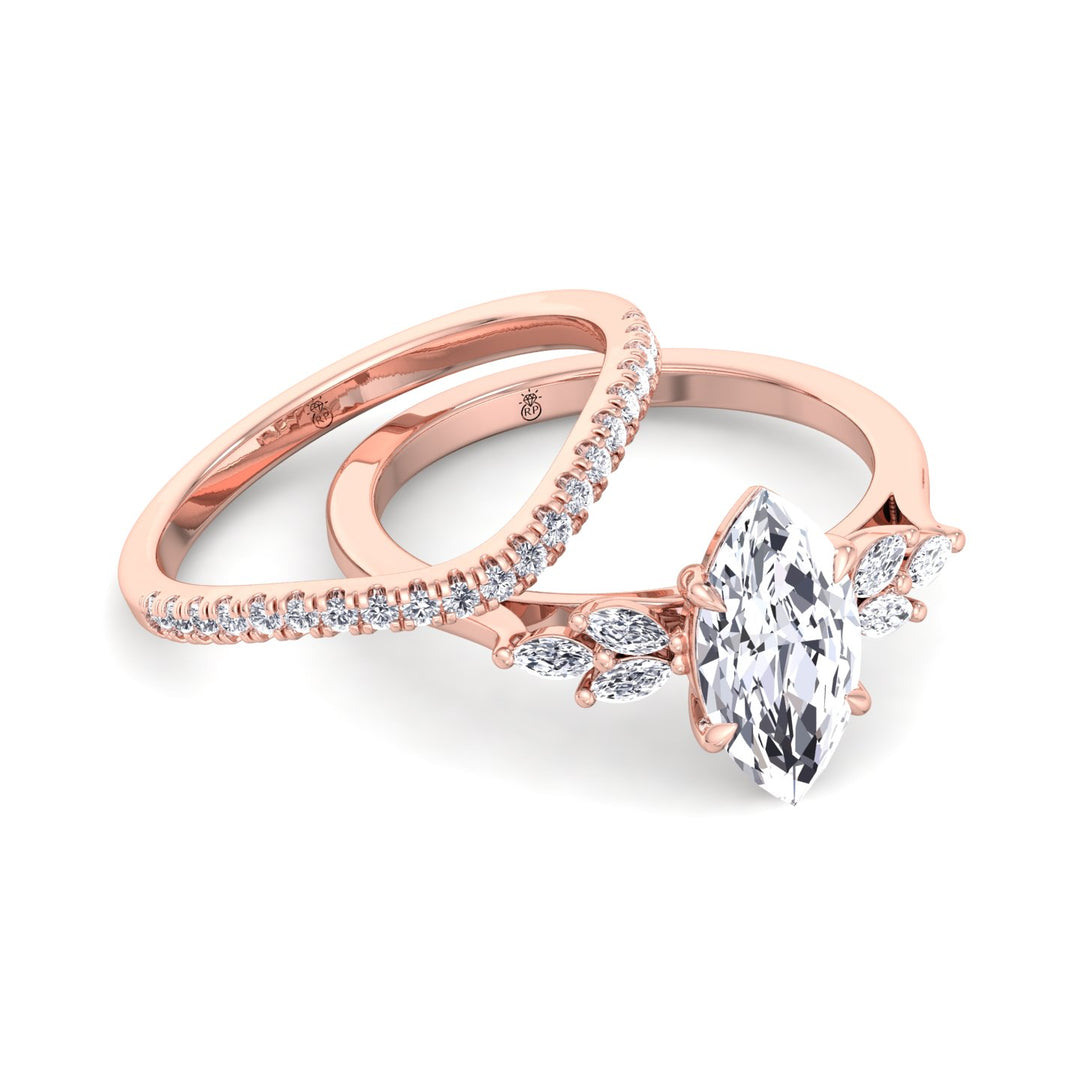 Pave Wedding Band with Curve (0.09 CT)