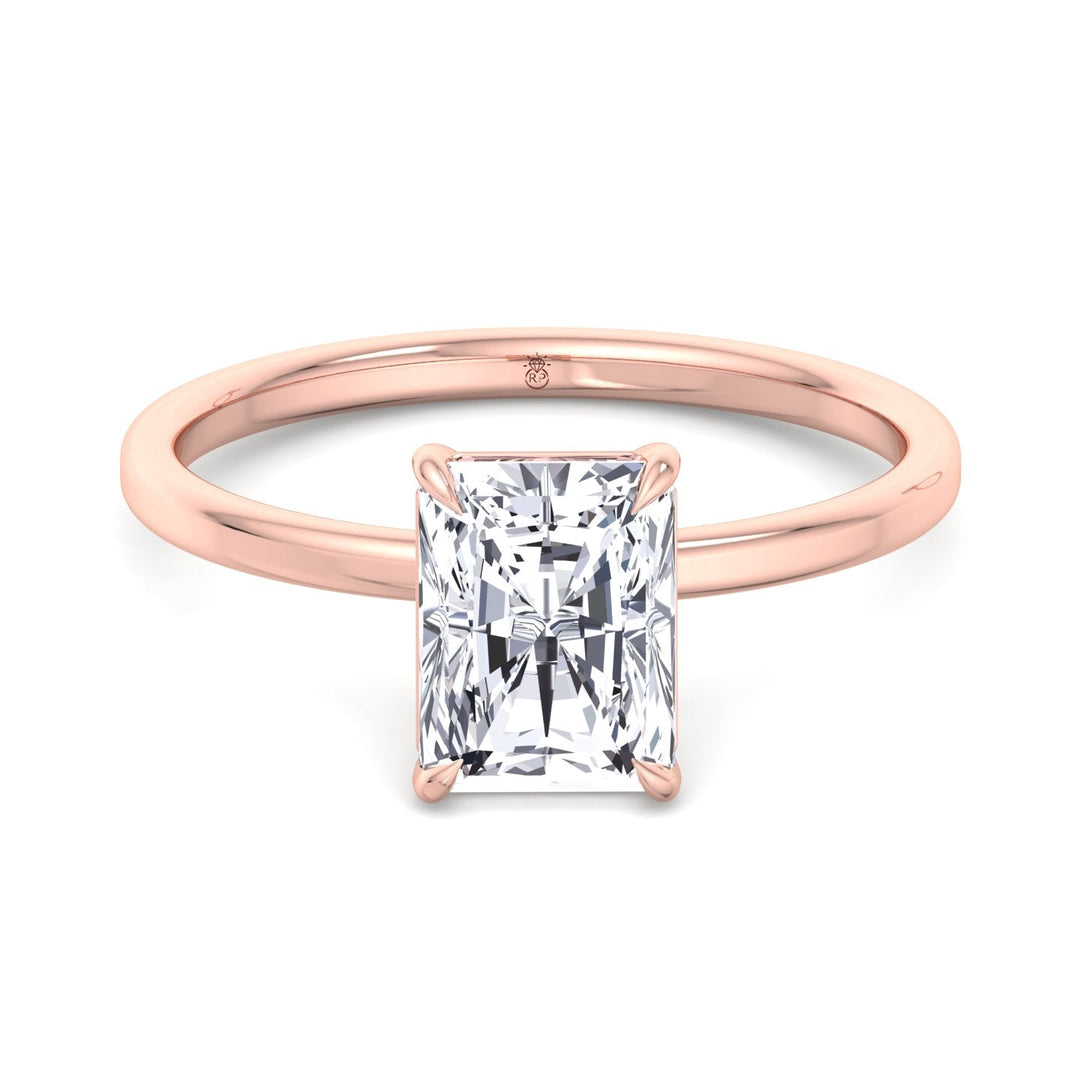 Radiant Cut Solitaire Claw Prong Engagement Ring