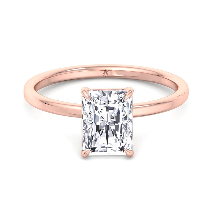 Radiant Cut Solitaire Claw Prong Engagement Ring