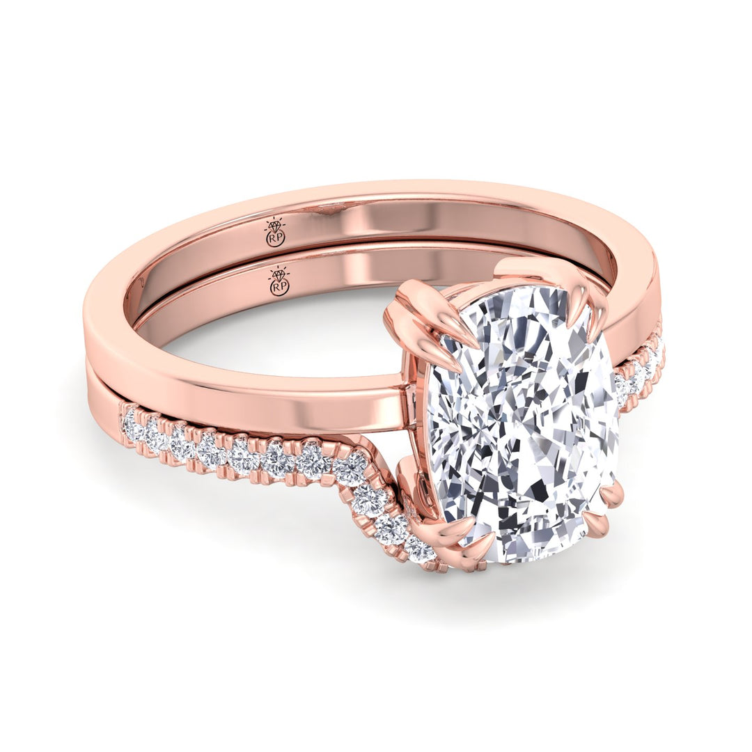 Curved Pave Wedding Band (0.08 CT)