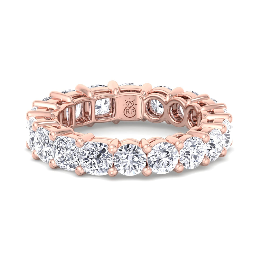 Double Shape - Round &amp; Cushion Cut Eternity Band