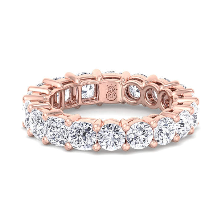 Double Shape - Round &amp; Cushion Cut Eternity Band