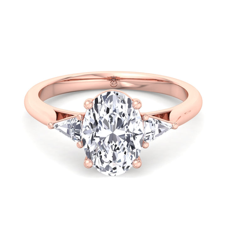 Oval Cut Engagement Ring with Sidestones