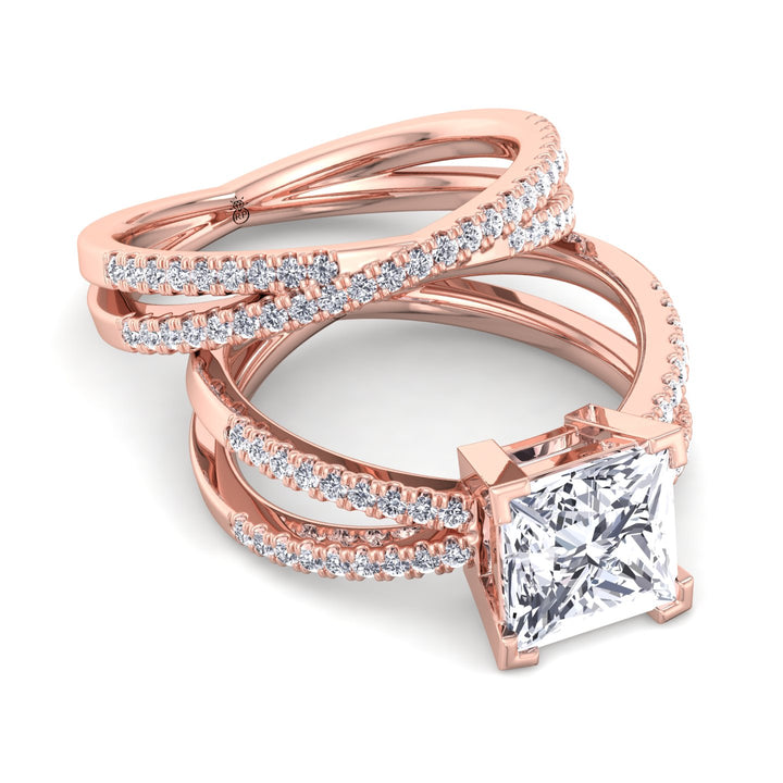 Criss Cross Pave Wedding Band (0.26 CT)