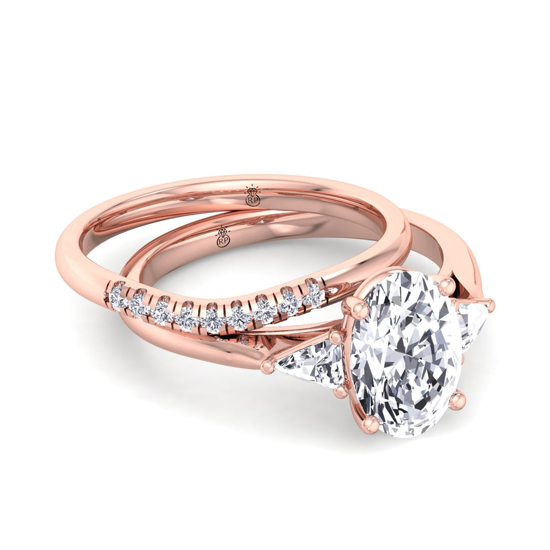 Matching Wedding Band with Curve (0.05 CT)