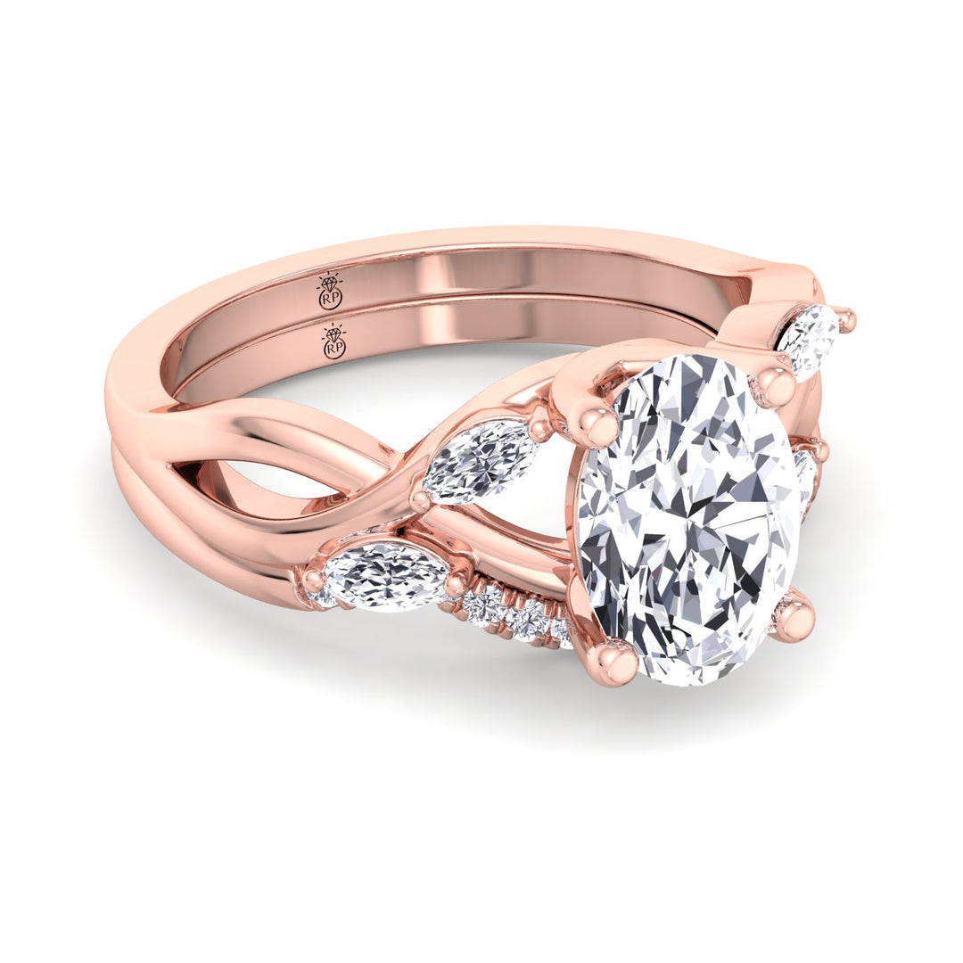 Stackable Wedding Band with Curve (0.05 CT)