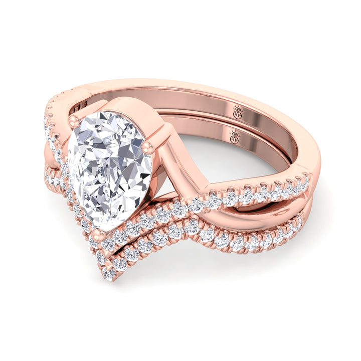Pave Stackable Wedding Band with Curve (0.19 CT)