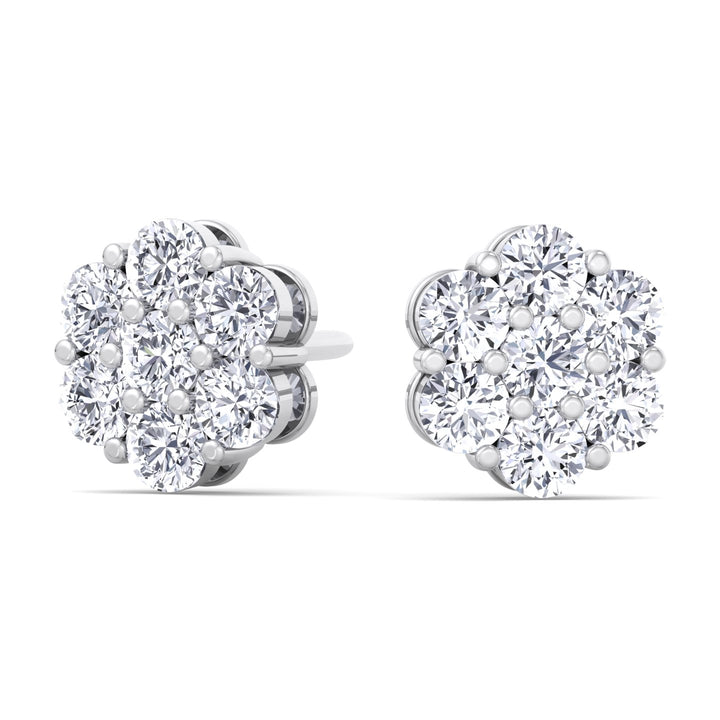 Round Cut Flower Studs