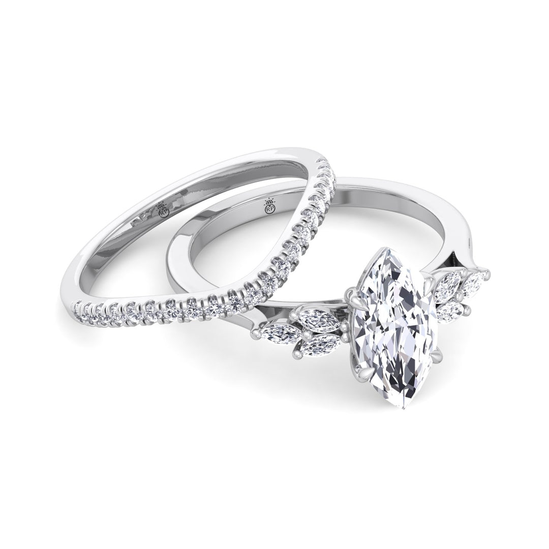 Pave Wedding Band with Curve (0.09 CT)