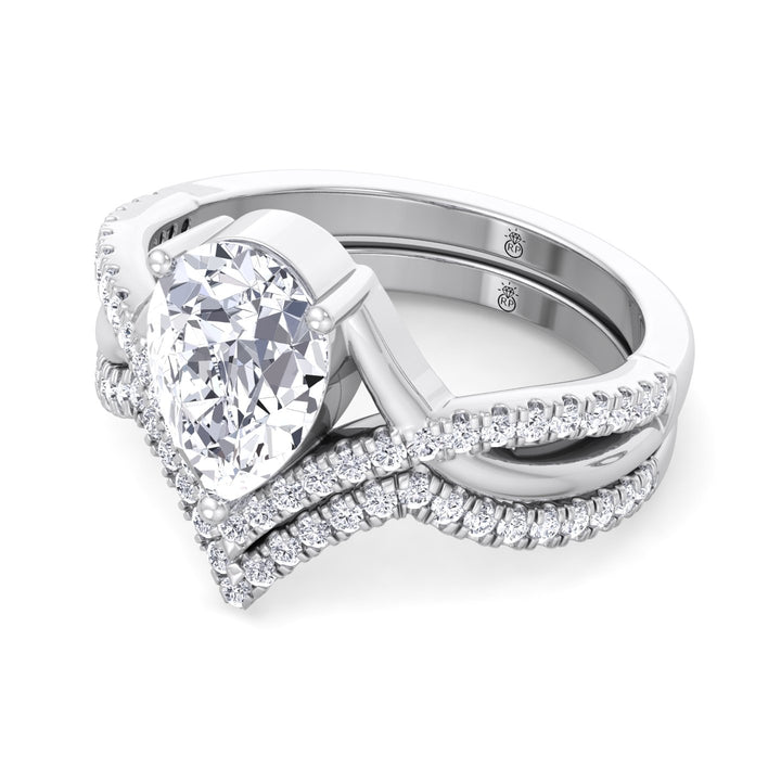 Pave Stackable Wedding Band with Curve (0.19 CT)