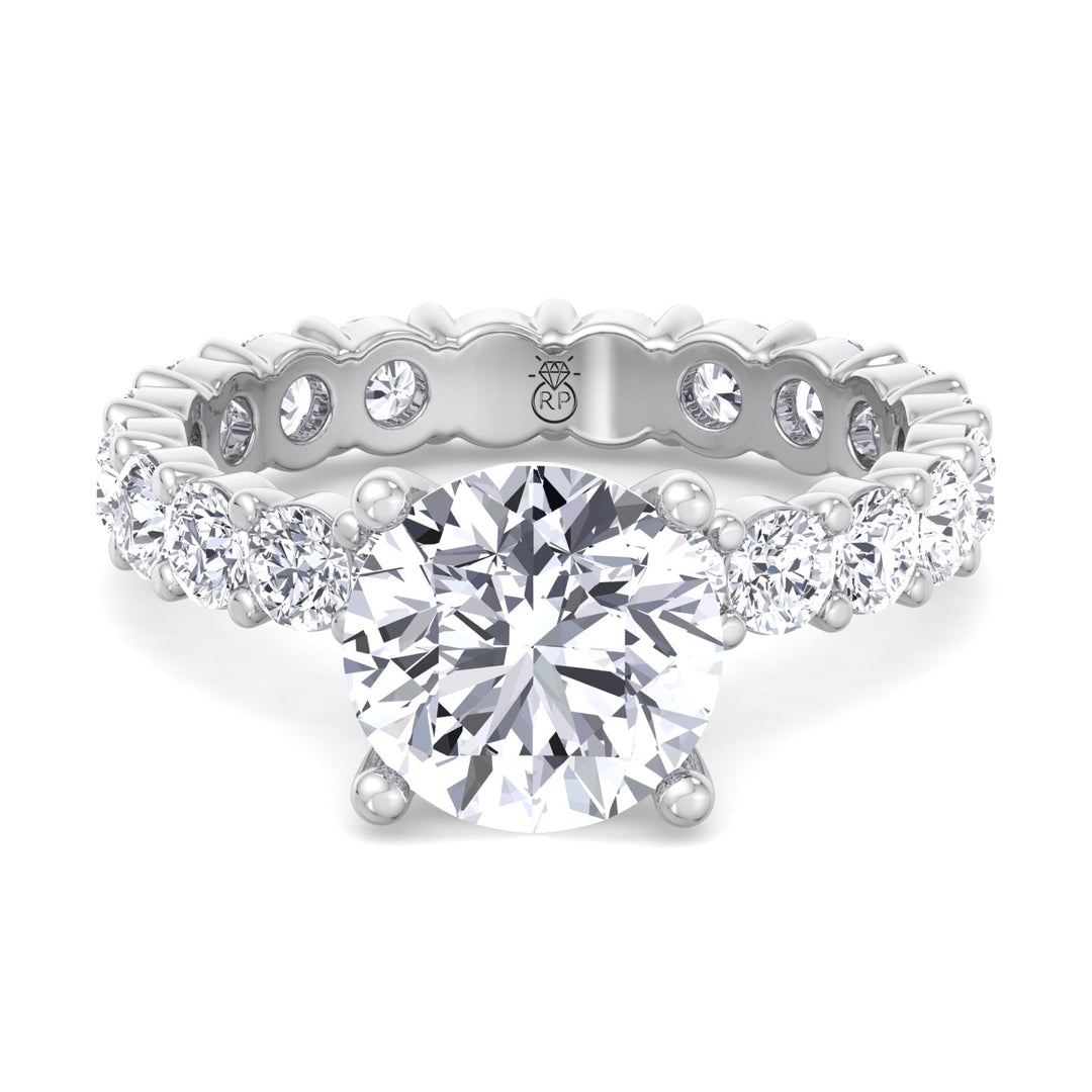 Round Cut Eternity Engagement Ring