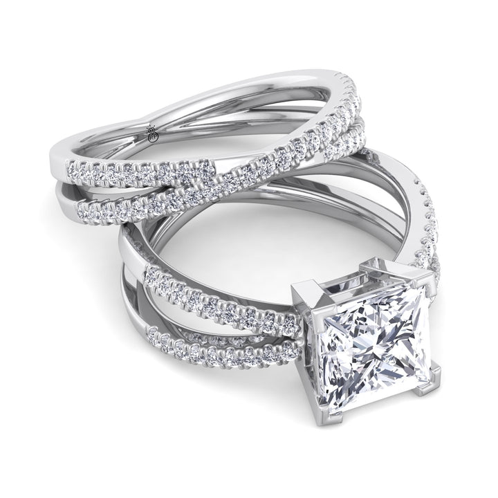 Criss Cross Pave Wedding Band (0.26 CT)