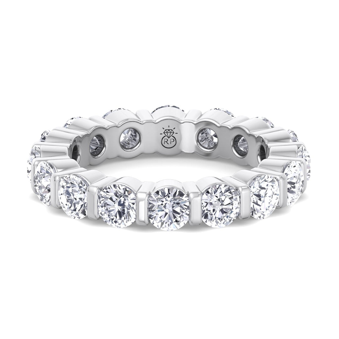 Round Cut Bar Set Eternity Band