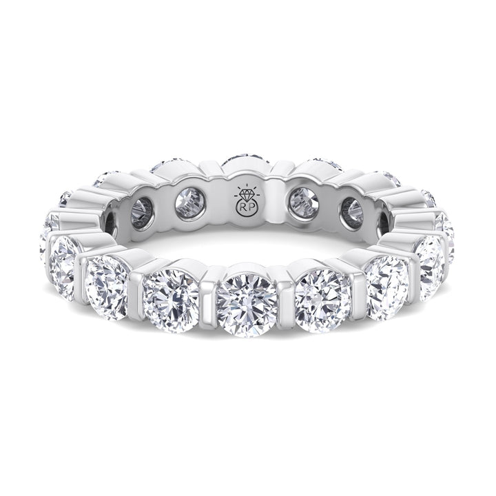 Round Cut Bar Set Eternity Band